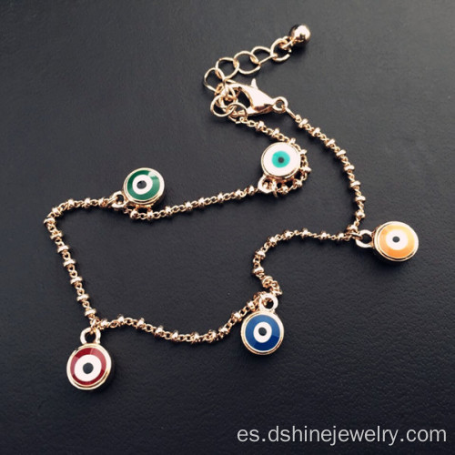 Enlace pulsera mal de ojo de la mujer de la joyería de la pulsera de cadena